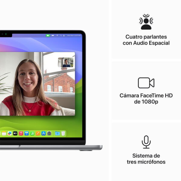 MacBook Air 15" Chip M3 16GB 512GB Gris espacial