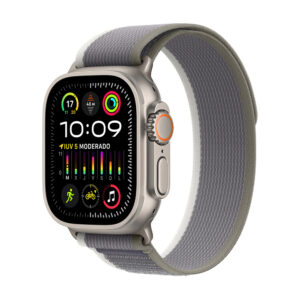 Apple Watch Ultra 2 49 mm Titanio Trail Loop Verde/Gris (S/M)