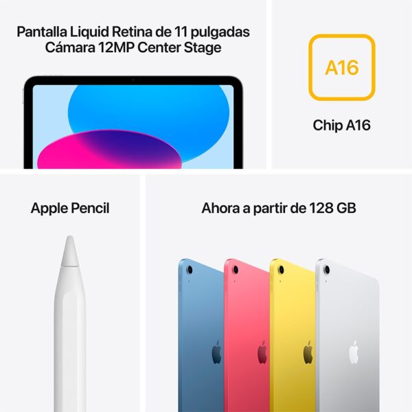 iPad 11" (11ª gen.) 128GB Cellular Amarillo